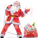 Santa Clause, Klaus, Christmas, Postcard, Post Card, Joke, Humor, Funny, Santa, Red, Gifts, Presents, Digital Illustration, Character, Person